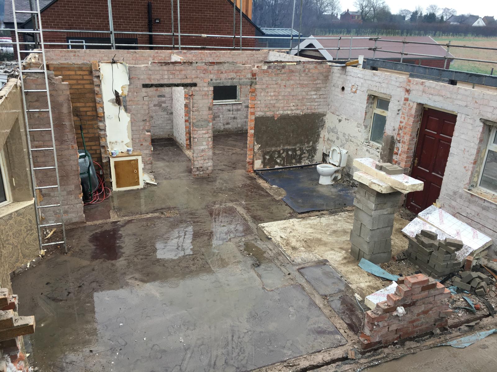 Structural construction work in progress