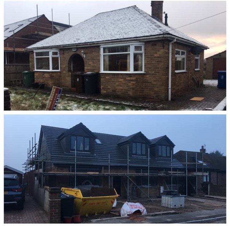 Before and after renovation work